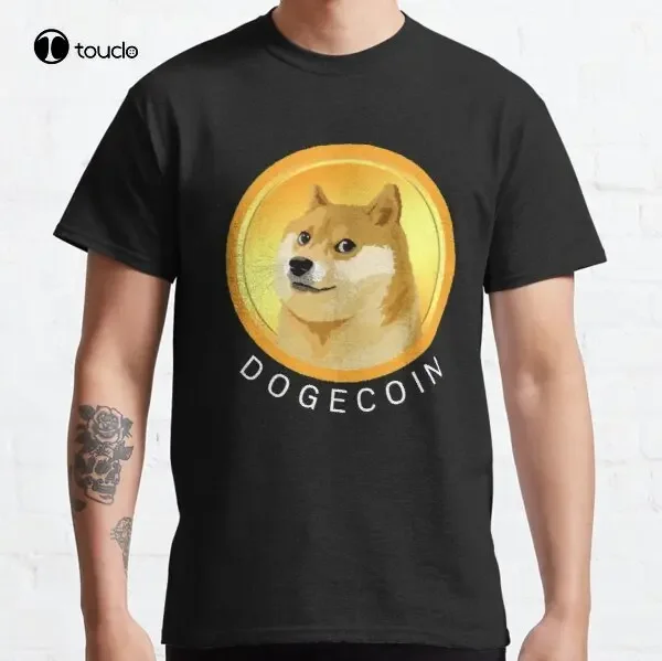 Dogecoin T-Shirt Funny Dog Meme Coin Crypto Currency Doge Classic Tee Shirt Shirts Women Custom Gift Streetwear Tshirt