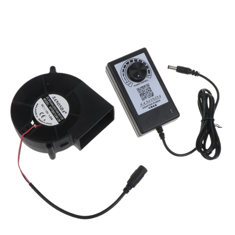 

12V 1.2A 4000RPMLarge Air Flow 110V 220V AC Powered Fan Adjustable Speed for BBQ