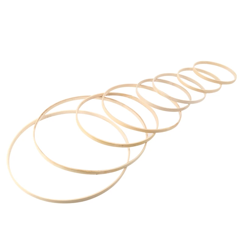 

8 упаковок, бамбуковые кольца в виде венка, 4 размера, цветочные обручи для макраме, кольца «сделай сам», «Ловец снов», Свадебный декор и насте...