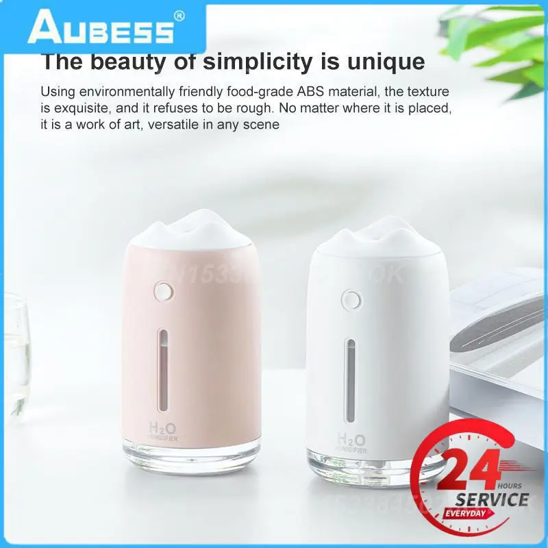

Creative USB Air Humidifier 310ML Ultra-Silent USB Essential Room Car LED Night Lamp Snow Mountain Air Purifier Mist Maker