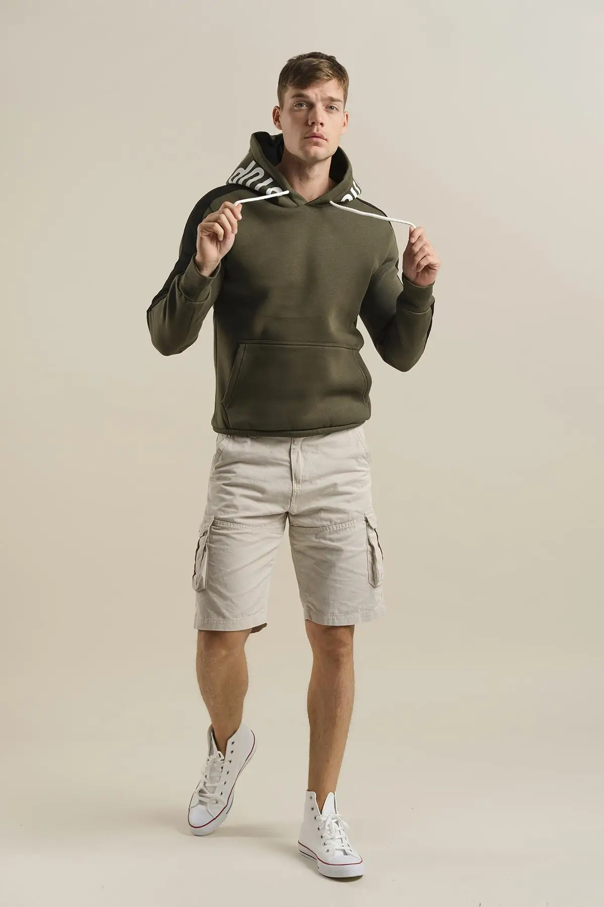 Crash 1593 Kapüşonu Printed Fleece Sweatshirt