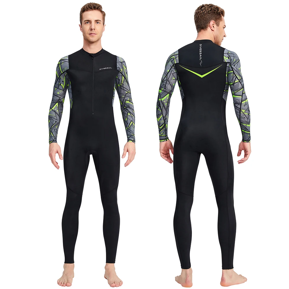

Men Diving Skin Clothes Long Sleeve Sunscreen Diving Protection Clothes Cold Proof with Zipper Breathable Water Sports Equipment