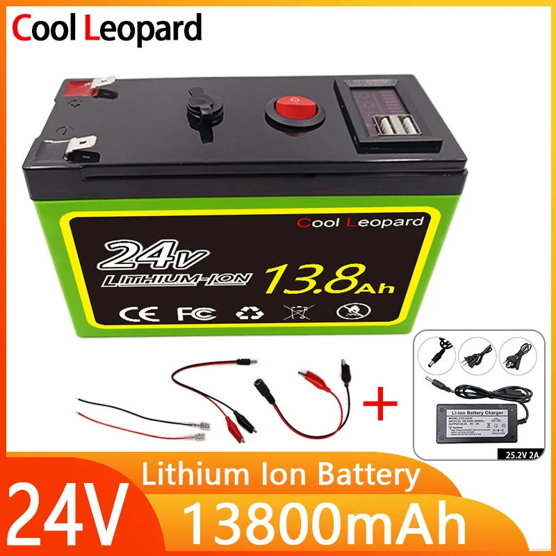 

New 18650 24V 13800mAh Lithium Battery,For Solar Energy, Sprayers and Electric Vehicle Batterie Solar Equipment,Built-In BMS