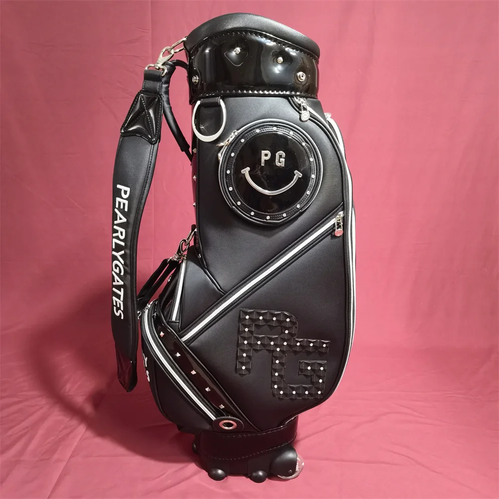 

Standard Big Aviation Golf Bag PearlyGates 89 Golf Clubs Bag with Wheels Black Pink Caddy Package Men Women