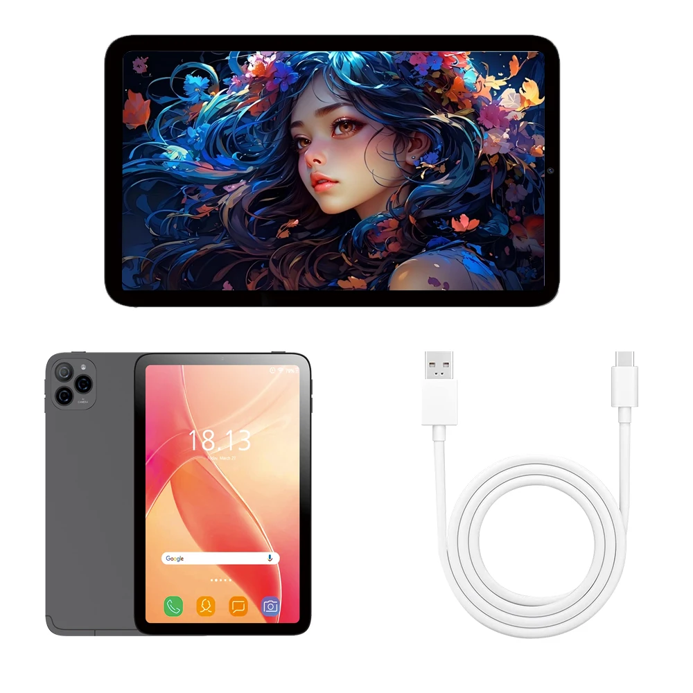 Фото Новый 10,1-дюймовый планшет Android 13, 6 ГБ + 64 ГБ, дисплей Full HD 1280x80 IPS, поддержка двухкамер, 5 МП + 13 МП, планшет №1