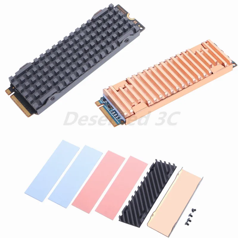 

Pure Copper Graphene Cooling Heat Sink for M.2 NGFF PCI-E NVME PS5 SSD Heatsink