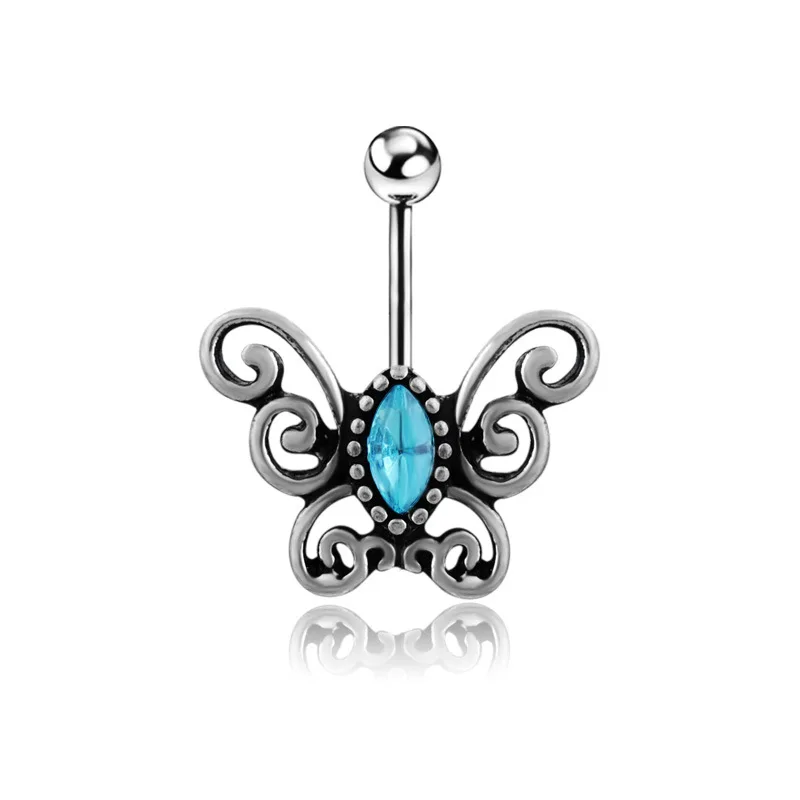 

Retro Fashion Personality Hollow Butterfly Navel Belly Rings for Women Body Piecing Jewelry