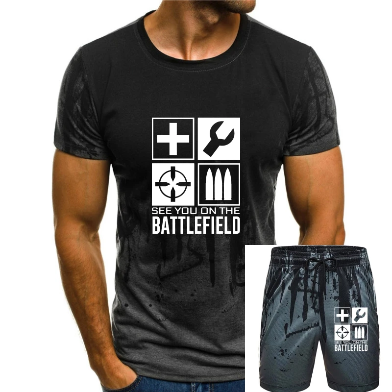 

GAME BATTLEFIELD With short sleeves Personality pattern design T-shirt Pure cotton multicolor