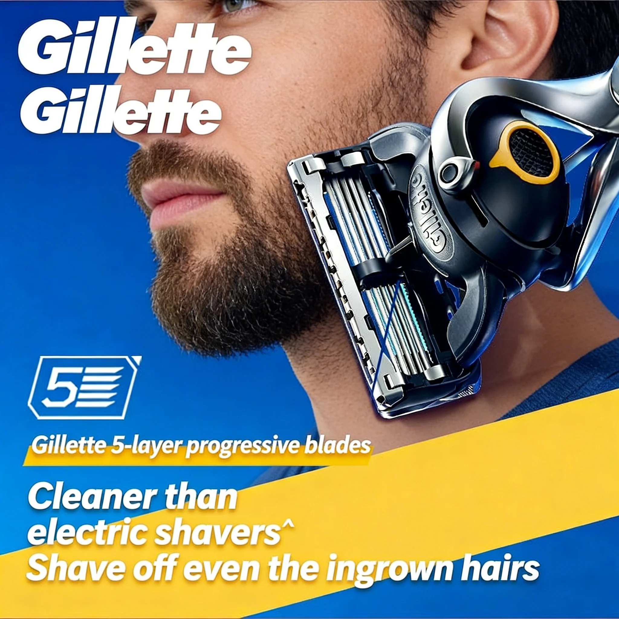 Фото Бритва Gillette ProGlide Shield для мужчин, 5-лезвийная, с прецизионным триммером, технологией Comfortglide, ручкой и 5 сменными кассетами №3