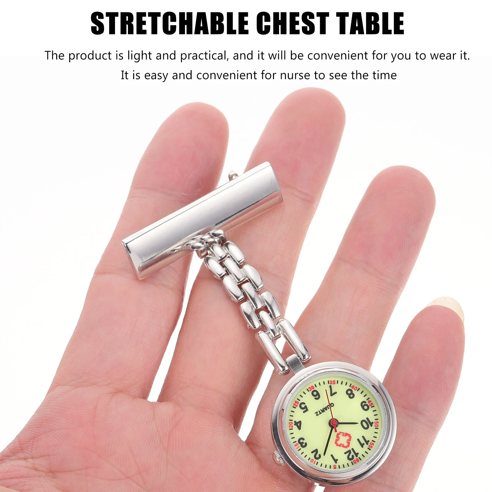 Nurse Pocket Watches- Hanging Clip- on Ladies Watch for Portable Hanging Ladies Watch Clip on Stethoscope Watch