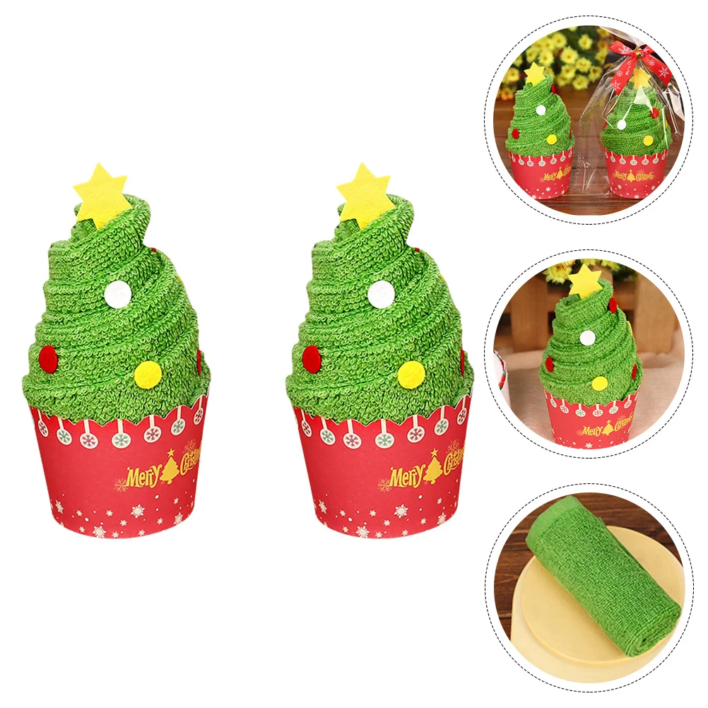 

Christmas Towels Towel Cotton Hand Bathroom Wash Cloth Washclothsservilletaselegantes Gift Dish Tree Kitchen Decorative Cozy
