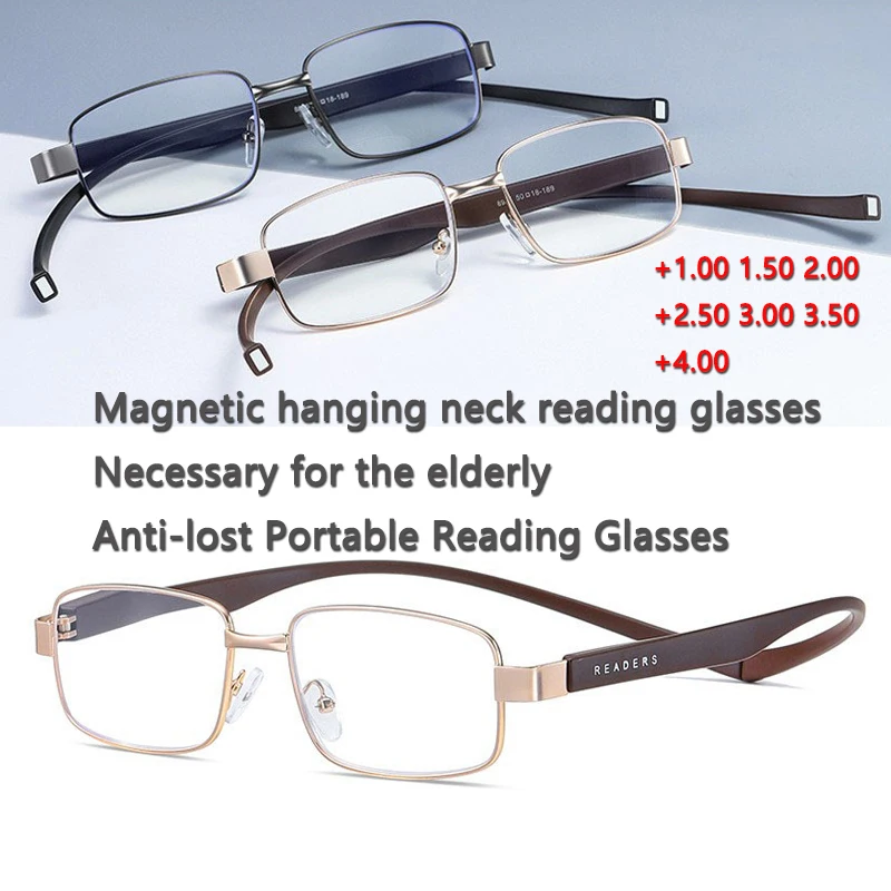 

Hanging Neck Reading Glasses Readers For Women&Men Portable Optical Presbyopic Eyeglasses Magnifier Gift For Parents +1.0 to4.0