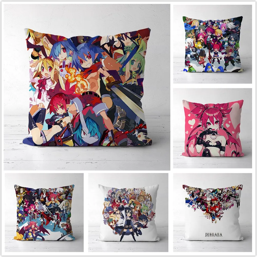 

Makai Senki Disgaea Etna Flonne Two Sides Decor Pillow Cushion Case Cover