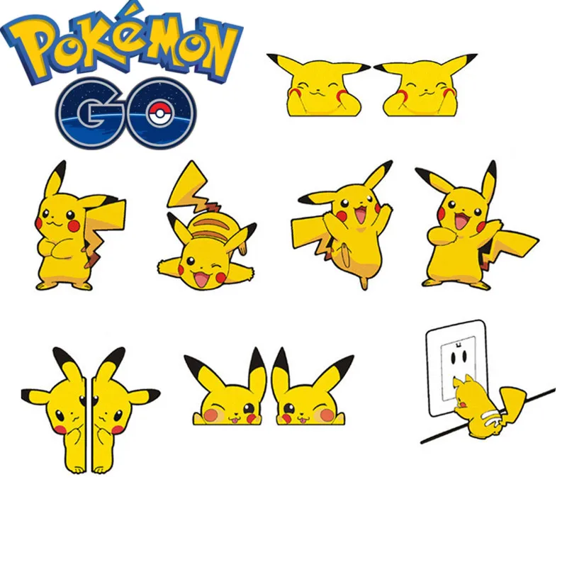 

Pokemon Animation Surrounding Cute Pikachu Peeping Expression Car Stickers Body Decoration Scratch Masking Door