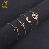 4pcs gold bracelets for women 2022 summer girls bracelet fine jewelry for woman jewelry sets gift for girlfriend free shipping