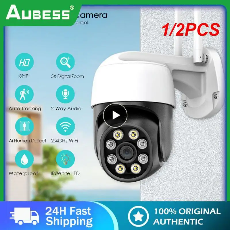 

1/2 шт. PTZ Wi-Fi IP-камера 4K 8 Мп наружная 4-кратный цифровой зум Камера видеонаблюдения 1080P AI Обнаружение автоматическое отслеживание P2P Беспроводная