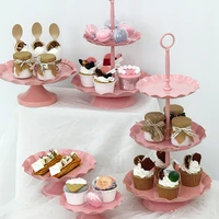 candy cake stand donuts macarons baking pastry tray board pink wedding cupcake stand table decoration cozinha kitchen utensils