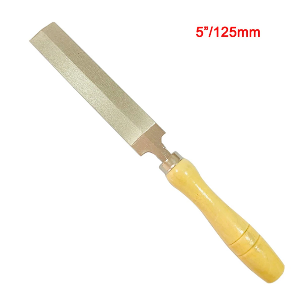 

3 Pcs 3/4/5inch Diamond File Knife W/ Wooden Handle Carbon Steel Saw For Diamond Wood Metal Carving Grinding Hand Manual Tools