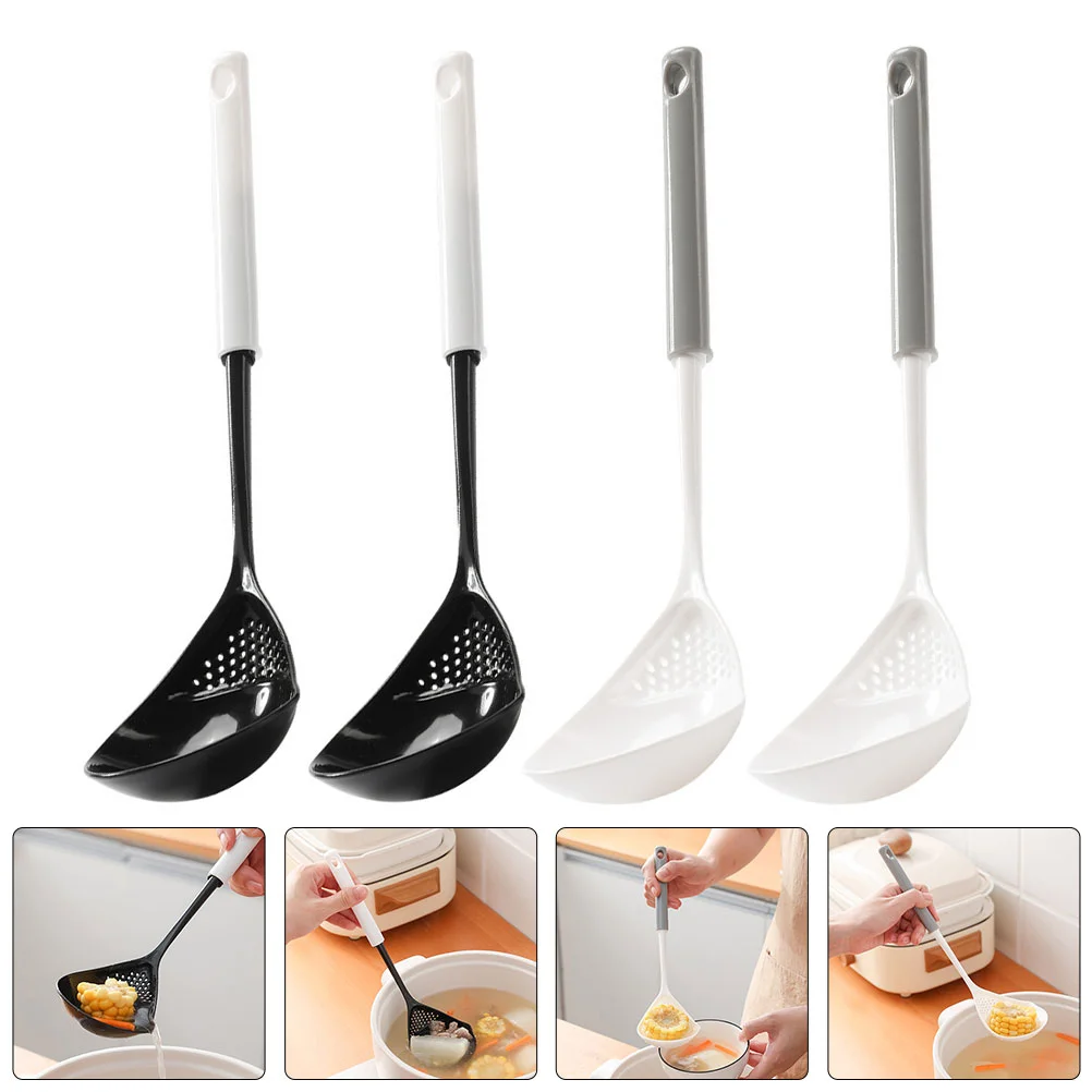 

Spoon Skimmer Ladle Strainer Soup Colander Slotted Cookingskimmers Fat Spider Scoopkitchen Filter Baking Pan Straining Mesh