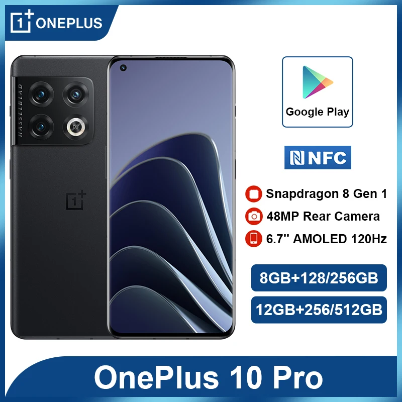 OnePlus 10pro 10 Pro 5G Mobile Phone Snapdragon 8 Gen 1 Smartphone 80W Charging 6.7'' 2K Screen NFC Cellphone