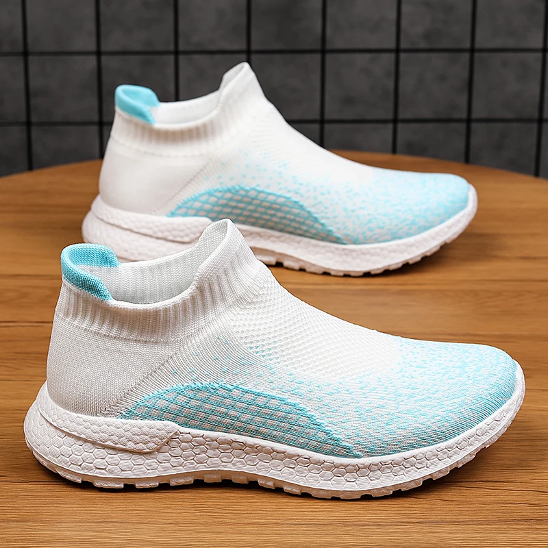 

Туфли мужские без шнуровки, дышащие удобные, вязаные, для прогулок, для пар, большие размеры 46