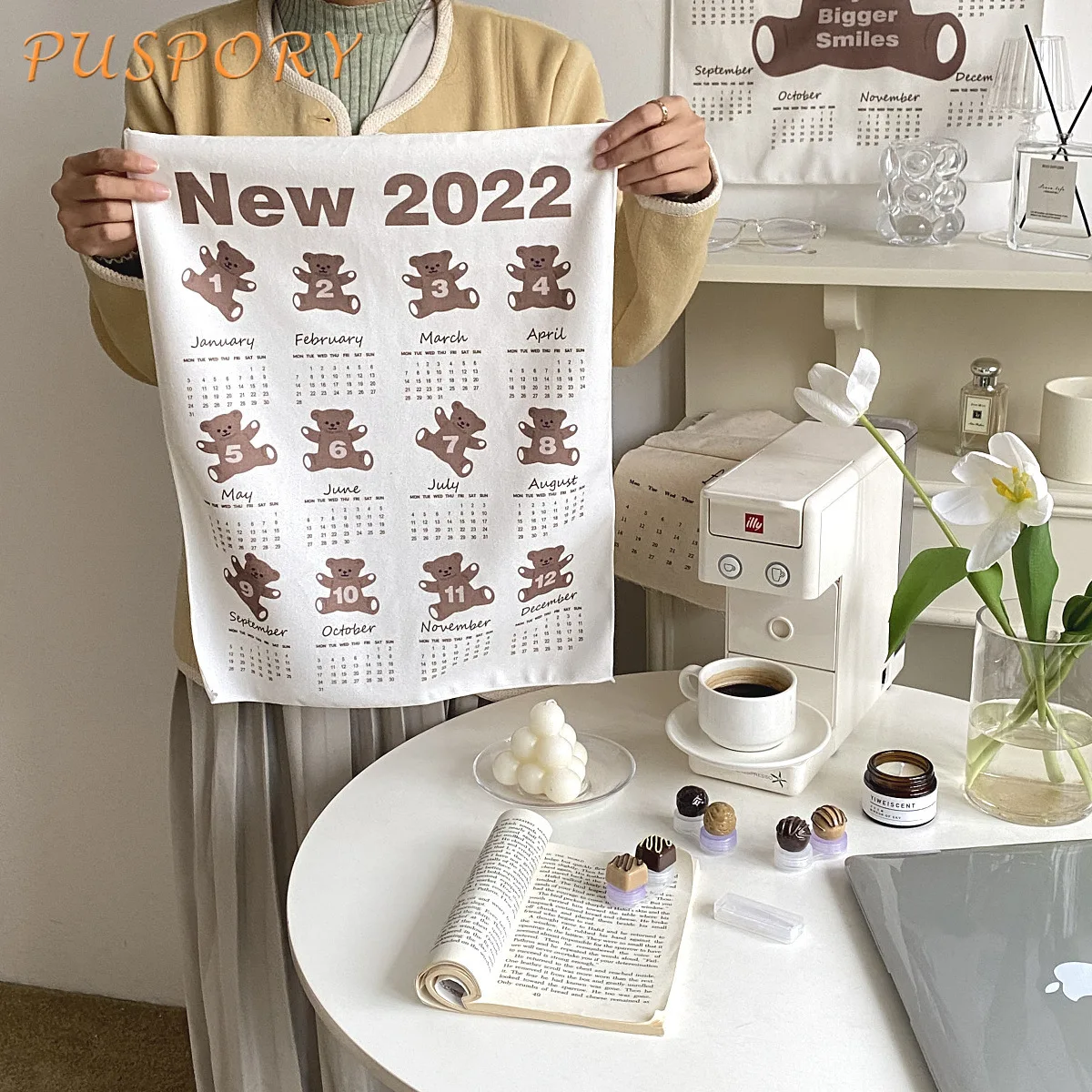 

Baby Growth Souvenirs Newborn Photography Props Creative Cartoon Cloth Calendar Desk New Hot Sale 2022 Hanging Cloth Decoration