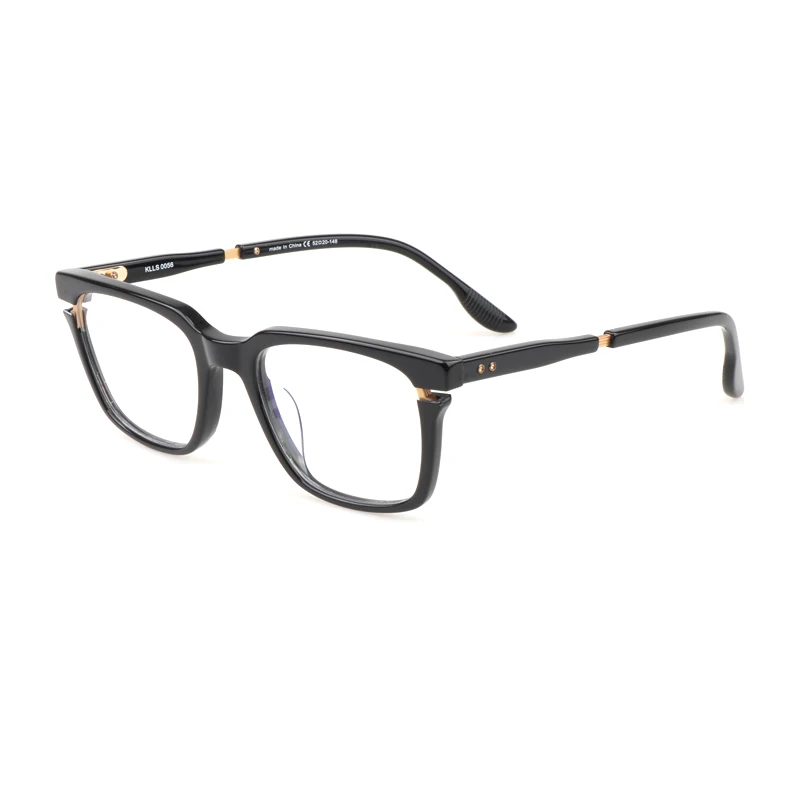 Basames Acetate Men's Eyeglasses Frames Anti Blue Light Glasses for Women Computer Eyepieces Black Full Spectacles Free Shipping