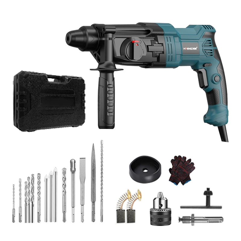 800W Small Rotary Electric Hammer Drill MultiFunction Electr