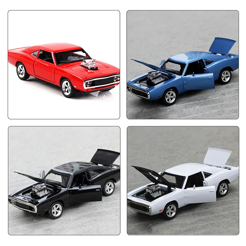 

1:32 Миниатюрная игрушка из сплава «Форсаж» Dodge Charger R/T, модель литая автомобиля, передающая звук, Женская коллекция, подарок для ребенка