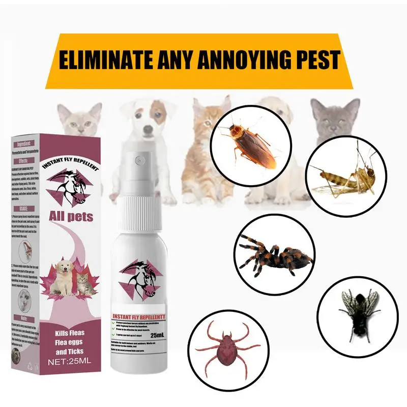 

Pet Fur Spray Flea Tick And Mosquito Killer Spray Dogs Cats And Home Flea Killers Soothing Treatments Pet Healthy Care Supplies