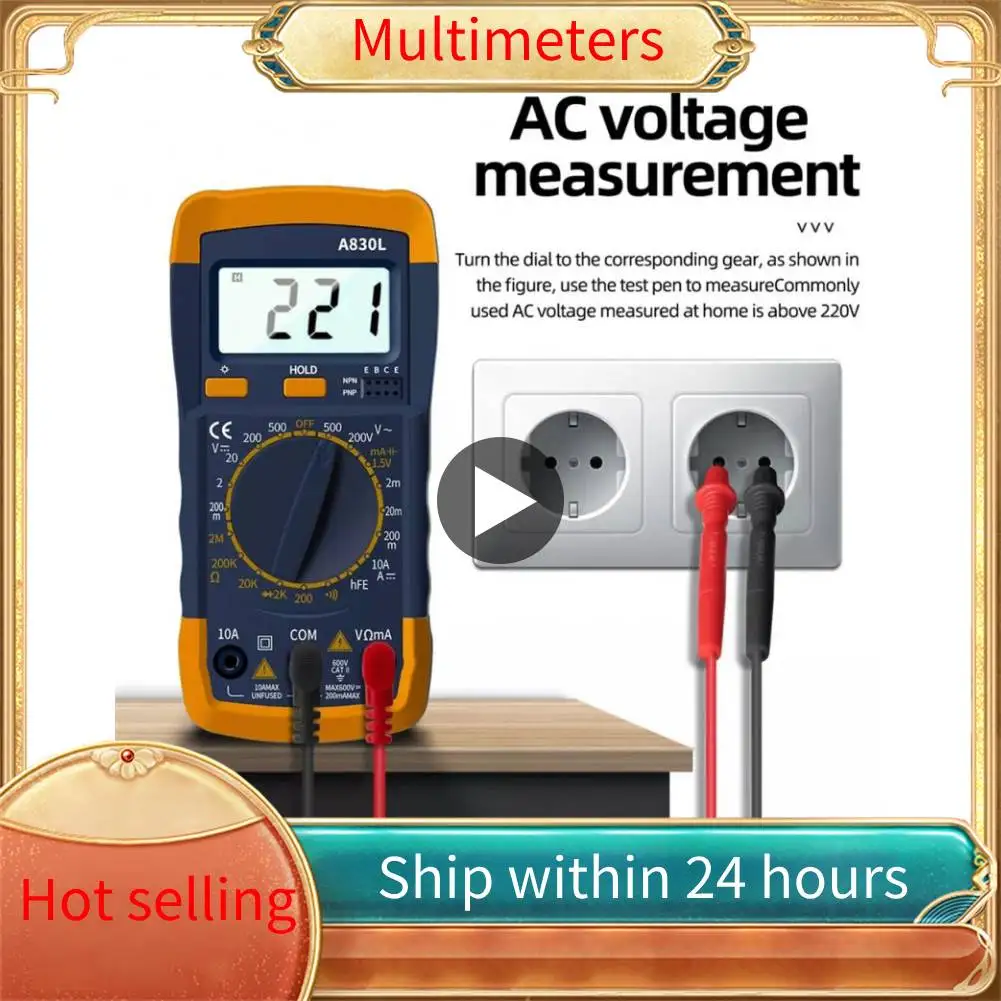 

2023 Newest A830L Handheld Digital Multimeter LCD Backlight Portable AC/DC Ammeter Voltmeter Ohm Voltage Tester Meter Multimetro