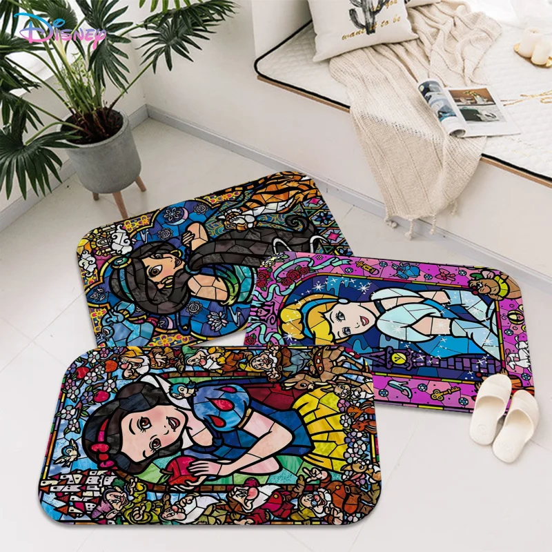 Disney Микки Стич кошка Мэри принцесса фланелевый напольный коврик Декор для ванной