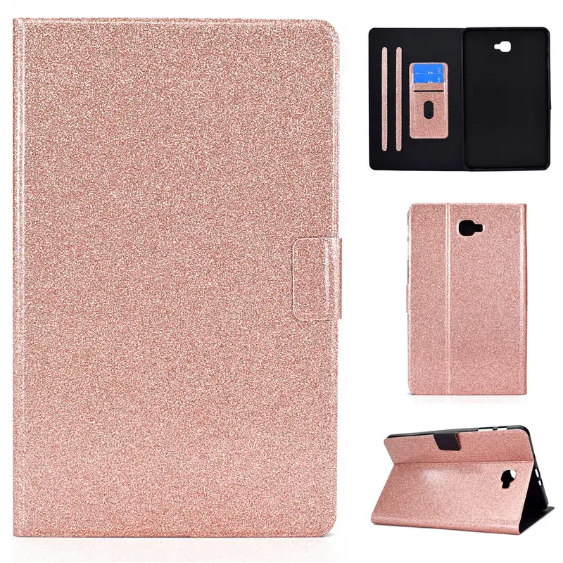 

Детский Тонкий блестящий чехол, чехол для Samsung Galaxy Tab A 10,1 2016, умный чехол SM-T580 10,1 дюйма, складной магнитный чехол для планшетного ПК