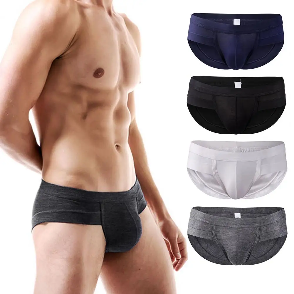 

Skin-touching Modal Briefs Breathable Quick-drying Men's Modal Underpants with Low-rise U-convex Design Sexy for Comfortable
