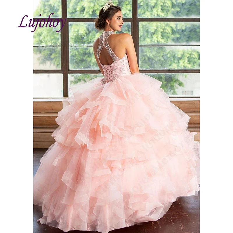 Роскошное Розовое Бальное Платье для девушек бальное платье из тюля милое