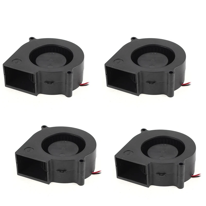 

4Pcs 75 Mm X 30 Mm 2 Pin DC 12 V Brushless Fan PC Computer Cooling Fan