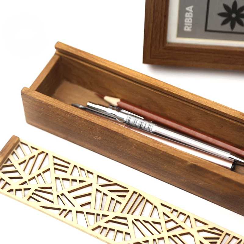 

Vintage Wooden Jewelry Storage Box Gifts Box Multi-purpose Organizer Case for Pencil Pen Stationery Holder Home Sundries Storage