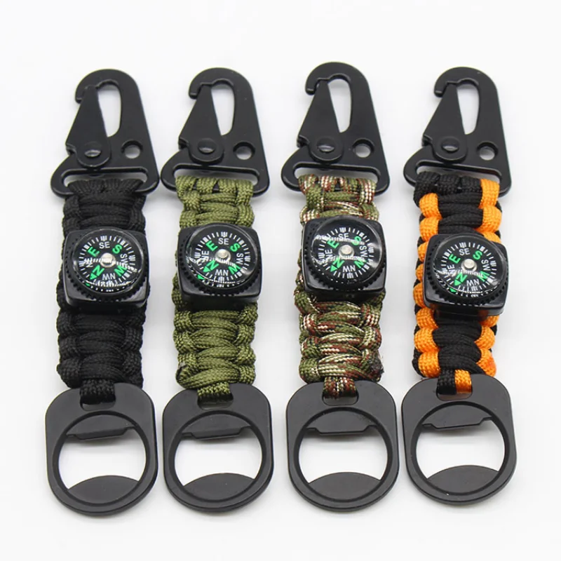 

Outdoor equipment para-rope, eagle mouth button, key chain, zinc alloy beer and wine bottle opener, hiking backpack, key chain