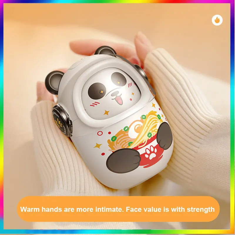 

1PC 10000mAh Panda Ornaments Face-changing Hand Warmer Charging Treasure Usb Charging Two-in-one Girl Loves Gift Power Bank