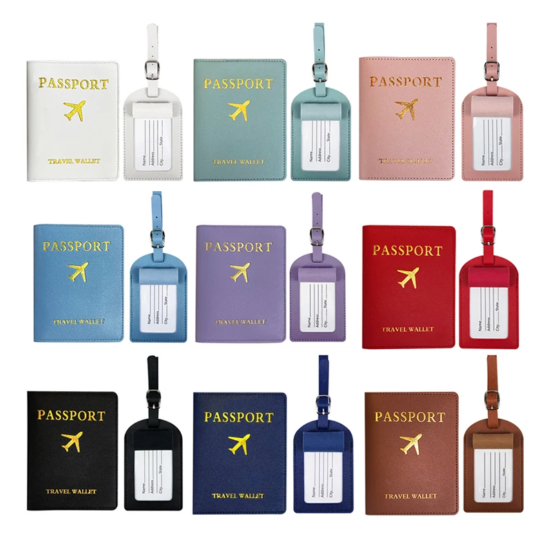 Passport Cover Pu Leather Travel ID Credit Card Passport Hol