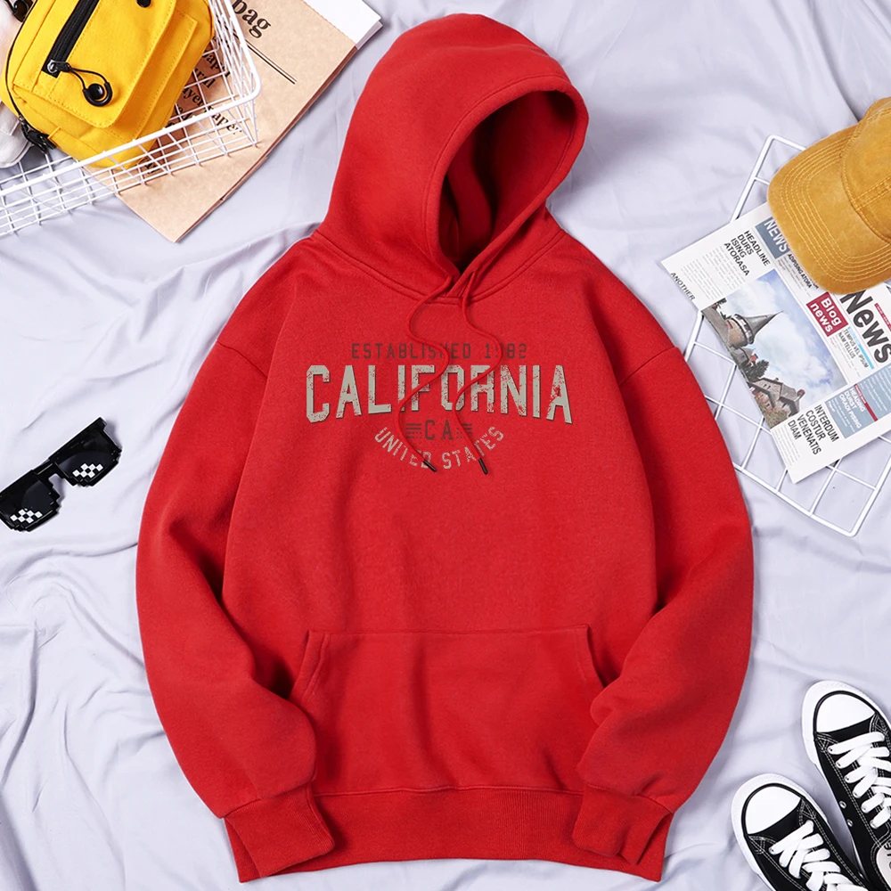 

Established 1982 California United States Male Clothing Classic Quality Hoodie Fleece Casual Hooded Pocket Sport Male Hoodies