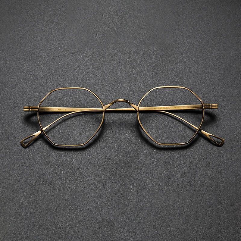 Japanische Handarbeit Polygon Reines Titan Brille Rahmen Männer Frauen Platz Brillen Ultraleicht Optische Brillen Gafas