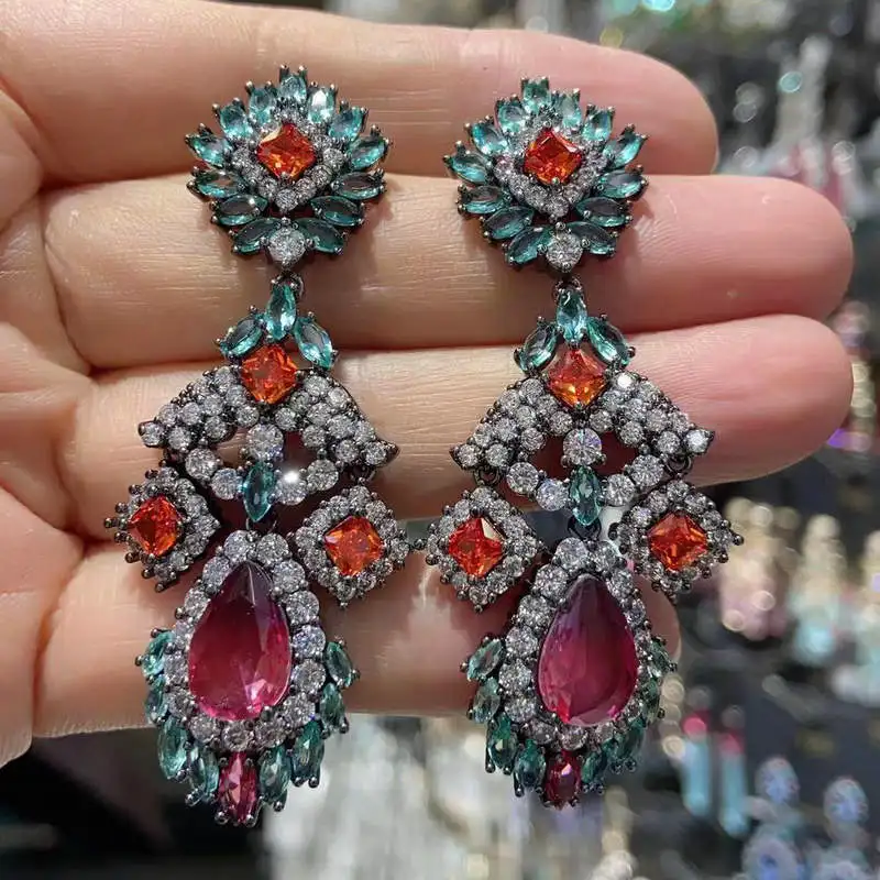 

Билицветные модные серьги цвета шампанского и желтого цвета для женщин, ювелирные изделия