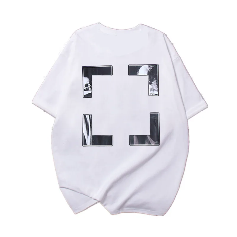 

2023 мужские свободные футболки 100% хлопок унисекс футболки оверсайз модная уличная одежда футболки с принтом и коротким рукавом для влюбленн...