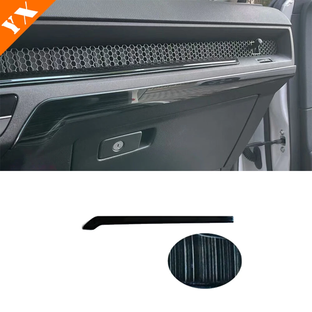 

Для Honda CRV CR-V 2023-2024 аксессуары карбоновый/черный ручка для перчаточного ящика из нержавеющей стали, накладка на перчаточную коробку, декоративная яркая полоса