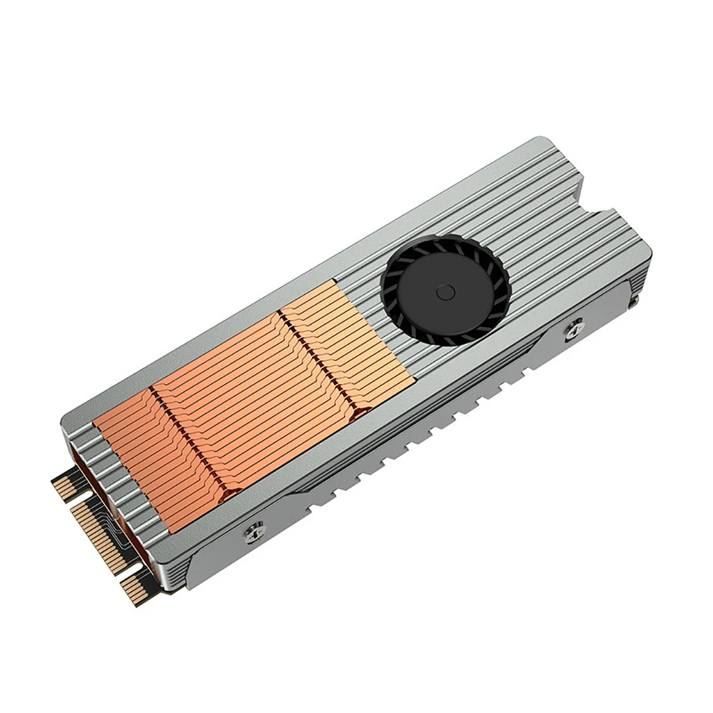 

M.2 NVMe SSD Cooler 2280 Solid State Disk Heat Sink Air Circulation Silent Turbine with Thermal Pad PC Case Accessories