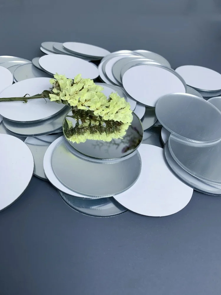 Круглое декоративное зеркало 100 шт. самоклеящееся акриловое ударопрочное