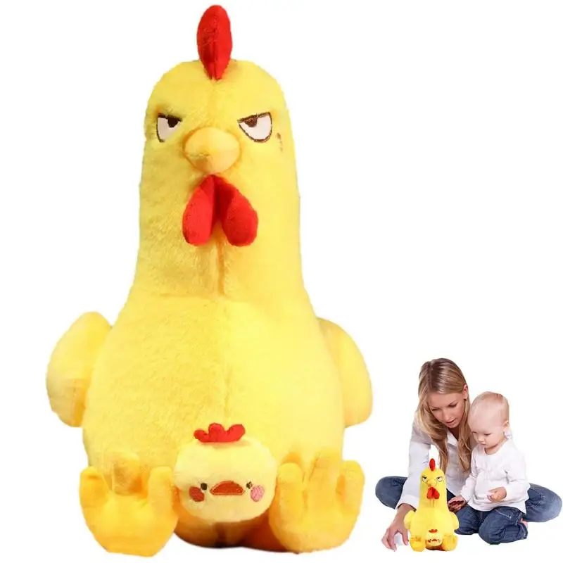 

Реалистичная плюшевая фигурка курицы, Набивная игрушка-Зверюшка, подарок на день рождения и Рождество для детей, реквизит для фотосъемки ма...