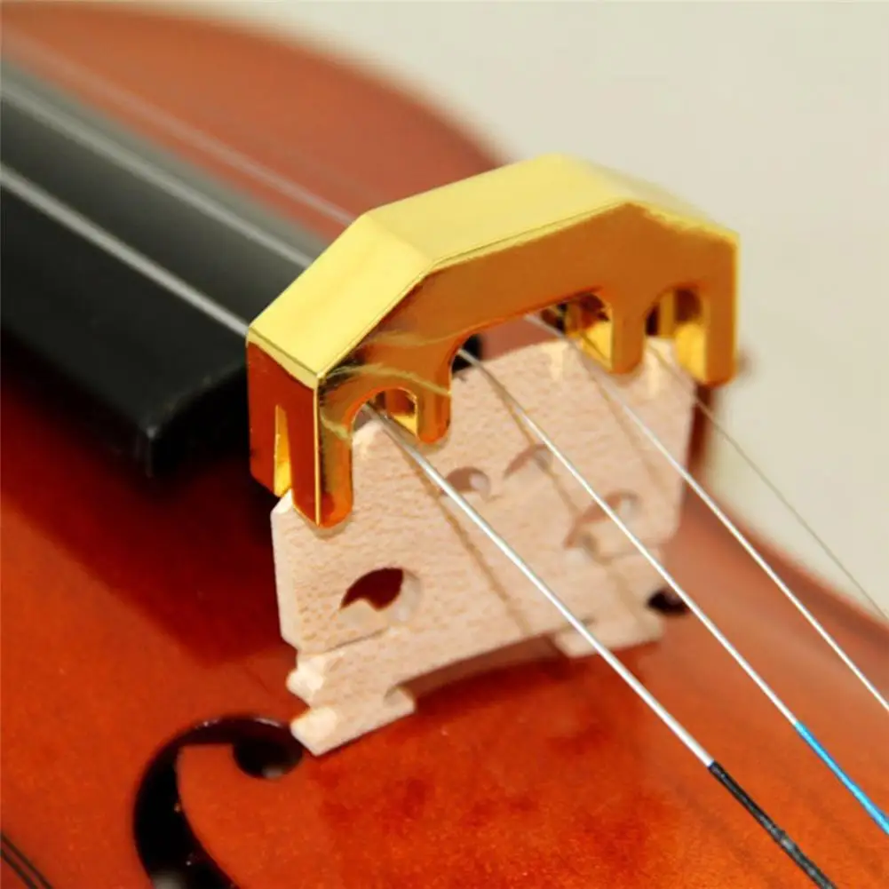 

Metal Violin Mute Practice Violin Silencer Golden Fiddle Silent Silencer Parts For 1/2 3/4 4/4 Violin Stringed Musical