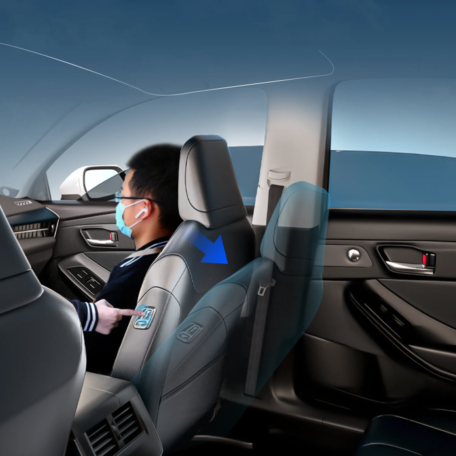 Для Toyota 4Runner 2010-2024/ Prado J150 2010-2021 Кнопка сиденья с электроприводом Беспроводной